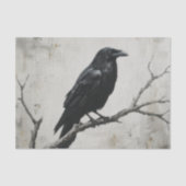 Gothic Raven Dark Academia Decoupage Tissuepapier (Voorkant)
