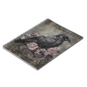 Gothic Raven Dark Academia Floral Notitieboek (Linkerzijde)