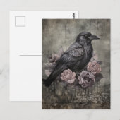 Gothic Raven Dark Academia Moody Briefkaart (Voorkant / Achterkant)