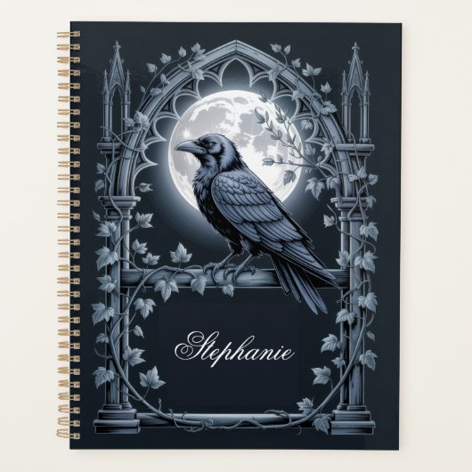 Gothic Raven Dark Academia Planner (Voorkant)