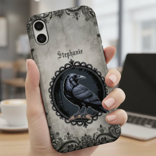 Gothic Raven Donkere Academie iPhone 16 Hoesje