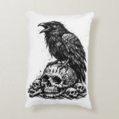 Gothic Raven – door BurnsInHell Accent Kussen (Achterkant (Verticaal))