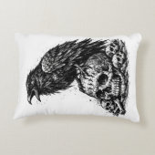Gothic Raven – door BurnsInHell Accent Kussen (Achterkant)