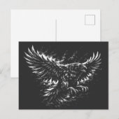 Gothic Raven – door BurnsInHell Briefkaart (Voorkant / Achterkant)