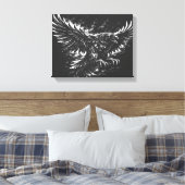 Gothic Raven – door BurnsInHell Canvas Afdruk (Insitu (Slaapkamer))