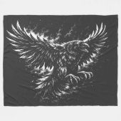 Gothic Raven – door BurnsInHell Fleece Deken (Voorkant (Horizontaal))