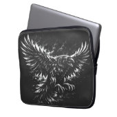 Gothic Raven – door BurnsInHell Laptop Sleeve (Voorkant Links)