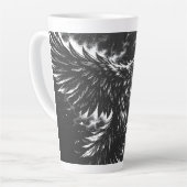 Gothic Raven – door BurnsInHell Latte Mok (Linkerhoek)