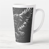 Gothic Raven – door BurnsInHell Latte Mok (Rechts)