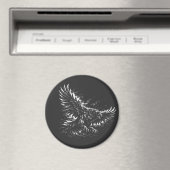 Gothic Raven – door BurnsInHell Magneet (Insitu (Vaatwasser))