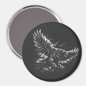 Gothic Raven – door BurnsInHell Magneet (Voorkant / Achterkant)
