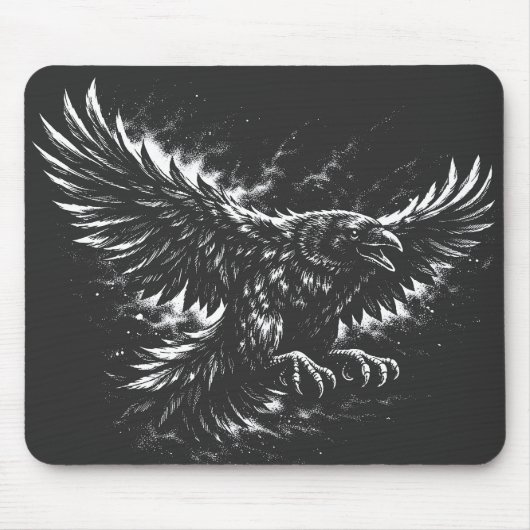 Gothic Raven – door BurnsInHell Muismat (Voorkant)