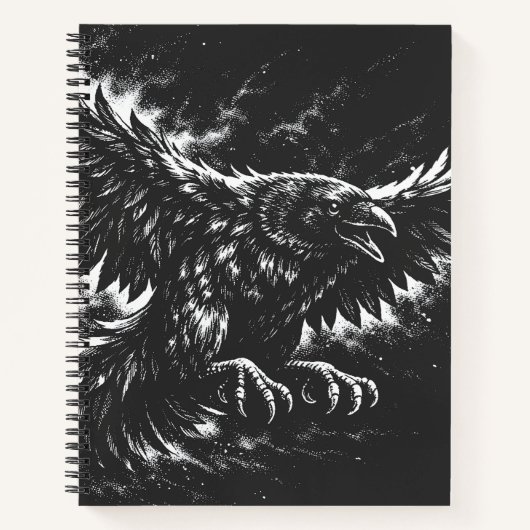 Gothic Raven – door BurnsInHell Notitieboek (Voorkant)