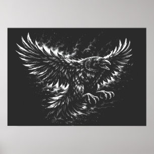 Gothic Raven – door BurnsInHell Poster