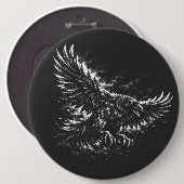 Gothic Raven – door BurnsInHell Ronde Button 6,0 Cm (Voorkant /achterkant)
