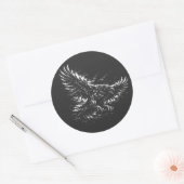 Gothic Raven – door BurnsInHell Ronde Sticker (Envelop)