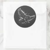 Gothic Raven – door BurnsInHell Ronde Sticker (Tas)