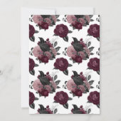 Gothic Raven en Dark Floral Bachelorette Party Kaart (Achterkant)