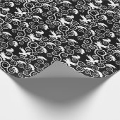 Gothic Raven en Thorns Jacquard Cadeaupapier (Hoek)