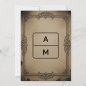 Gothic Raven Floral Wedding Arch Invitation Kaart (Achterkant)