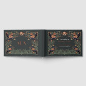 Gothic Raven Floral Wedding Gastenboek (Volledig)