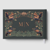 Gothic Raven Floral Wedding Gastenboek (Achterkant)