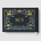 Gothic Raven Floral Wedding Gastenboek (Achterkant)