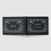 Gothic Raven Floral Wedding Gastenboek (Volledig)