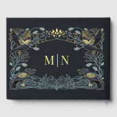 Gothic Raven Floral Wedding Gastenboek (Achterkant)