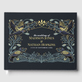 Gothic Raven Floral Wedding Gastenboek (Voorkant)