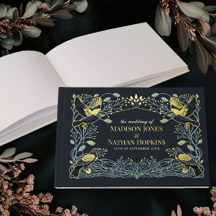 Gothic Raven Floral Wedding Gastenboek