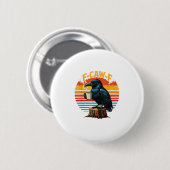 Gothic Raven Funny Halloween F Caw F Coffee Ronde Button 5,7 Cm (Voorkant /achterkant)