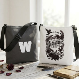 Gothic Raven Gedicht Literaire Donkere Romantiek Crossbody Tas