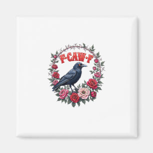 Gothic Raven Grappige Halloween F Caw F Vintage Magneet