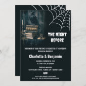 Gothic Raven Halloween bruiloft repetitie diner Kaart (Voorkant / Achterkant)