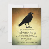 Gothic Raven Halloween Party Kaart (Voorkant)
