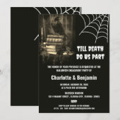 Gothic Raven Halloween verlovingsfeest Kaart (Voorkant / Achterkant)