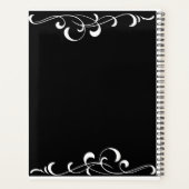 Gothic raven holding red rose planner klantgericht (Achterkant)