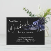 Gothic Raven Iets mishandelde halloween party Kaart (Staand voorkant)