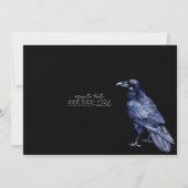 Gothic Raven Iets mishandelde halloween party Kaart (Achterkant)