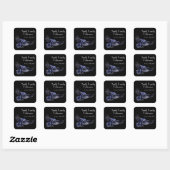 Gothic Raven Iets mishandelde halloween party Vierkante Sticker (Vel)