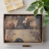  Gothic Raven in een Roos Struik Goud Tissuepapier (Geschenk)