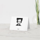 Gothic Raven in het rood Bedankkaart (Achterkant)