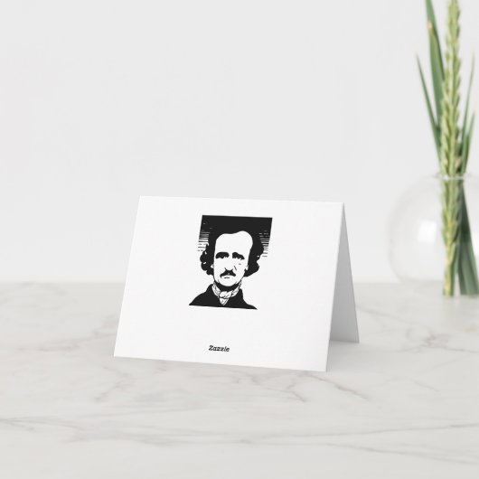 Gothic Raven in het rood Bedankkaart (Achterkant)