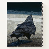 Gothic Raven in Shades of Grey and Black Notitieboek (Achterkant)