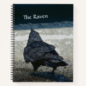 Gothic Raven in Shades of Grey and Black Notitieboek (Voorkant)