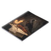 Gothic Raven Kaarslicht Viool Notitieboek (Linkerzijde)