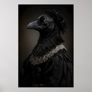 Gothic Raven Kunstprint Victoriaanse Kraai Poster