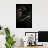 Gothic Raven Kunstprint Victoriaanse Kraai Poster (Thuiskantoor)