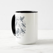 Gothic Raven Maan Schedel Dark Academia Cadeau Mok (Voorkant links)